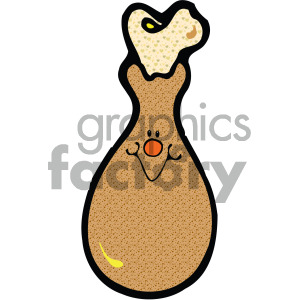 cartoon chicken leg clipart. Commercial use image # 405099
