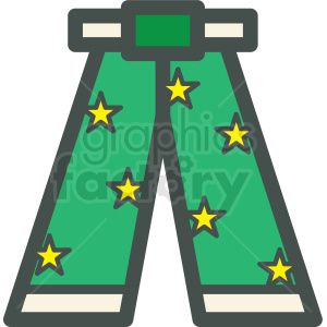 green bell bottom pants vector icon image clipart. Royalty-free image # 406589