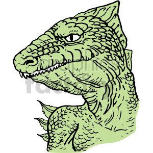 lizard face illustration clipart. Commercial use image # 407035