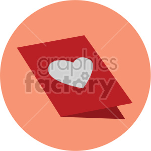 valentines card vector icon on peach background clipart. Royalty-free icon # 407472