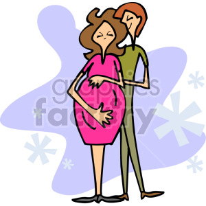 pregnant couple clipart. Commercial use image # 155194