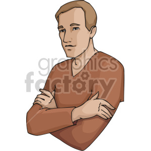 man in deep thought clipart. Commercial use image # 155365