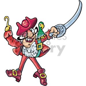 pirate man cartoon captain sword LP