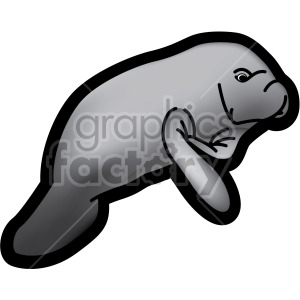 manatee clipart. Commercial use image # 407830