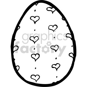 easter egg 008 bw clipart. Commercial use image # 407858