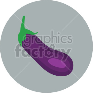 clipart - eggplant with circle background.