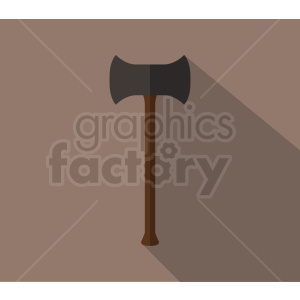 clipart - axe on brown backgorund.
