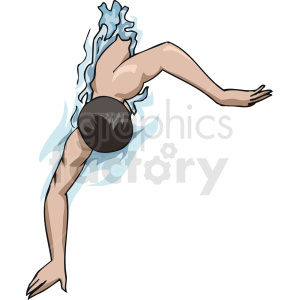 person swimming from top view clipart. Commercial use image # 169958