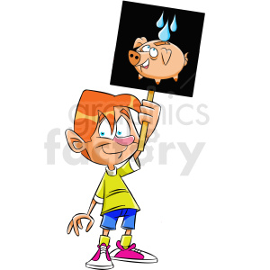 cartoon protestor clipart. Commercial use image # 409331