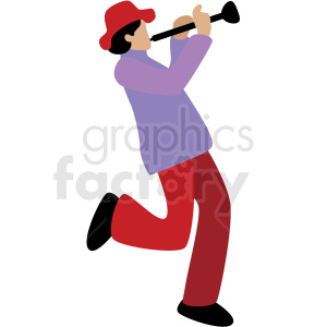 white man playing music vector clipart .
