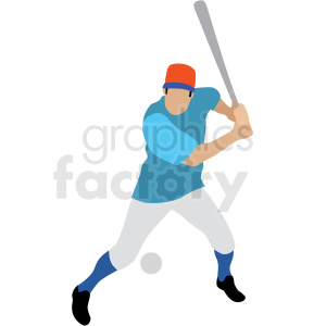 man playing baseball vector clipart clipart. Royalty-free image # 409679