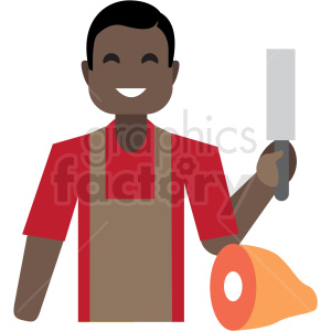 black butcher flat icon vector icon clipart. Commercial use icon # 411285
