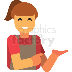 female flat icon vector icon clipart. Commercial use icon # 411287