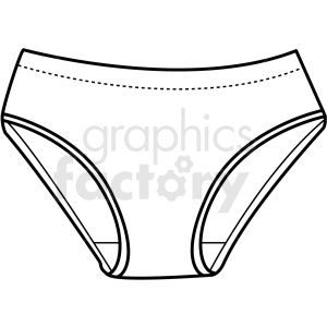 black white girls panties vector clipart .