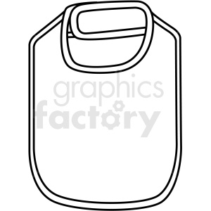 black white baby bib icon vector clipart clipart. Royalty-free image # 411705