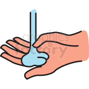 clipart - rinsing hands vector clipart.