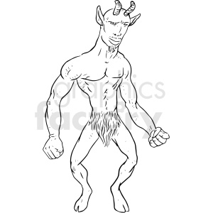 satyr vector tattoo design clipart. Commercial use image # 412761