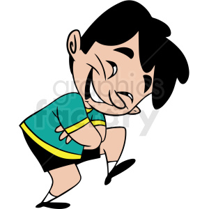 boy laughing vector clipart .