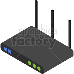 isometric network router vector icon clipart 4 clipart. Royalty-free image # 414551