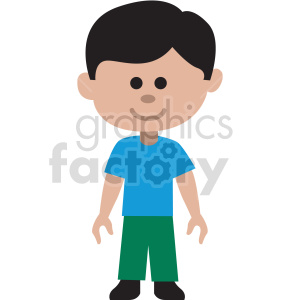 boy standing vector clipart clipart. Royalty-free image # 414864