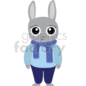 cartoon bunny guy vector clipart clipart. Commercial use image # 414889