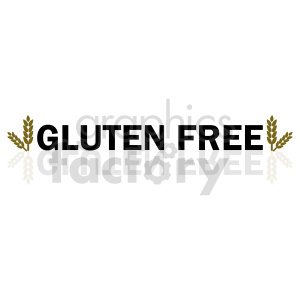 gluten free text vector clipart .