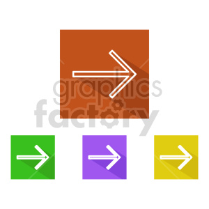 arrow outline icon set vector clipart .