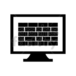 firewall icon vector clipart .