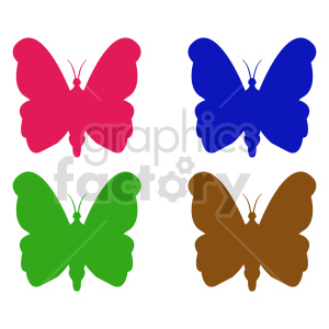 butterfly silhouette vector clipart 015 .