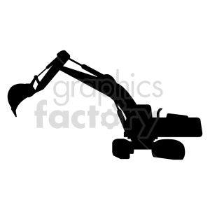 clipart - excavator outline vector graphic.