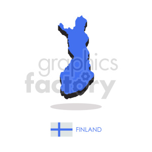 finland flag vector clipart .