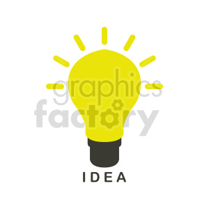 lightbulb idea symbol vector icon
