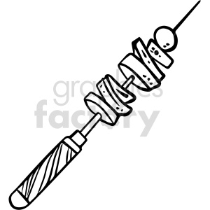black and white shish kabob clipart clipart. Commercial use image # 416878