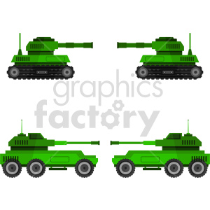 military tank vector graphic bundle clipart.