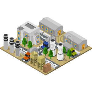 isometric industrial vector graphic clipart.