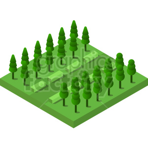 isometric forest block plot