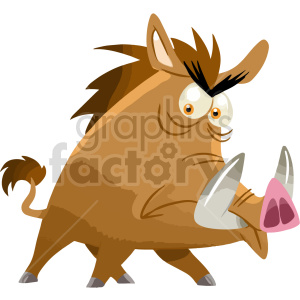 cartoon boar clipart clipart. Commercial use image # 417778