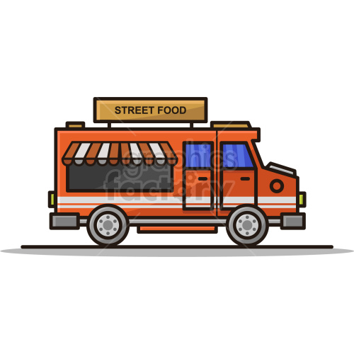 food truck vector graphic clipart.