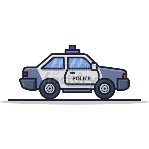 police car clipart icon .