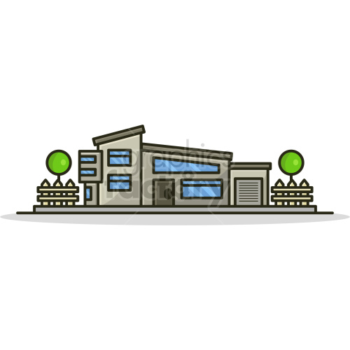 contemporary house icon vector clipart clipart. Royalty-free image # 418098