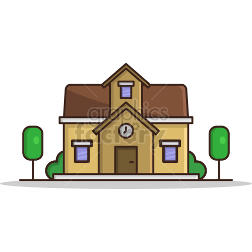 flat house vector clipart clipart. Royalty-free image # 418140