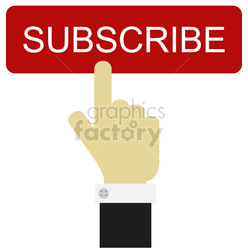 subscribe button vector graphic clipart.
