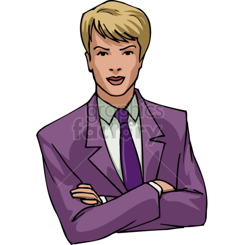 female lawyer with arms crossed clipart. Commercial use image # 418610