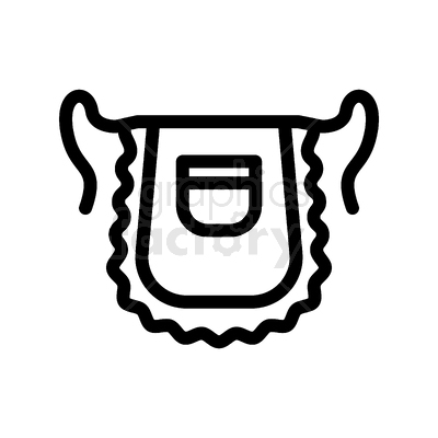 vector graphic of fancy apron icon