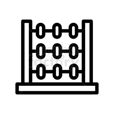 black and white abacus icon