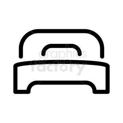 black and white bed  icon