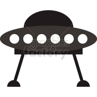 The clipart image shows the silhouette of a UFO, which is a common object in science fiction.
