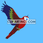 flying parrot clipart. Commercial use image # 118923