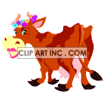 animated cartoon cow clipart. Royalty-free image # 119107