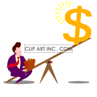   money dollar dollars currency teeter totter guy man Animations 2D Business 